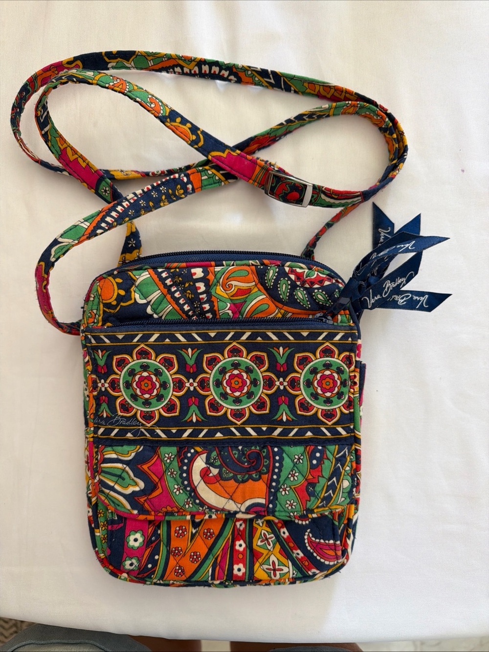 Vera Bradley mini hipster Crossbody Venetian Paisley retired 2013